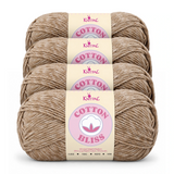 Cotton Bliss yarn, 4-skein pack in Burnt Sandalwood