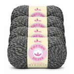 Cotton Bliss yarn, 4-skein pack in Charcoal Moss