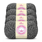 Cotton Bliss yarn, 4-skein pack in Charcoal Moss