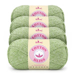 Cotton Bliss yarn, 4-skein pack in Eucalyptus Green