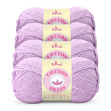 Cotton Bliss yarn, 4-skein pack in Lilac Whisper