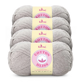 Cotton Bliss yarn, 4-skein pack in Misty Birch