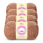 Cotton Bliss yarn, 4-skein pack in Rusty Oak