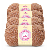 Cotton Bliss yarn, 4-skein pack in Rusty Oak
