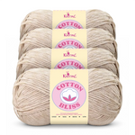 Cotton Bliss yarn, 4-skein pack in Silver Teak
