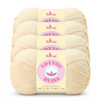 Cotton Bliss yarn, 4-skein pack in Soft Buttercream
