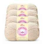 Cotton Bliss yarn, 4-skein pack in Vanilla Shell