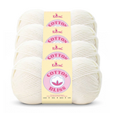 Cotton Bliss yarn, 4-skein pack in White Chocolate