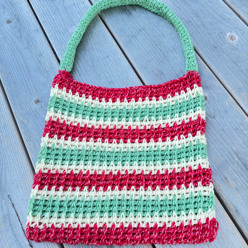 Sunset Market Bag Tunisian Crochet