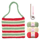 Sunset Striped Market Bag — Tunisian Crochet Kit for Confident Beginners