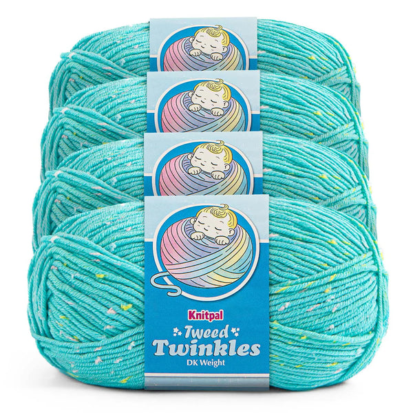 Tweed Twinkles - Mint Blue