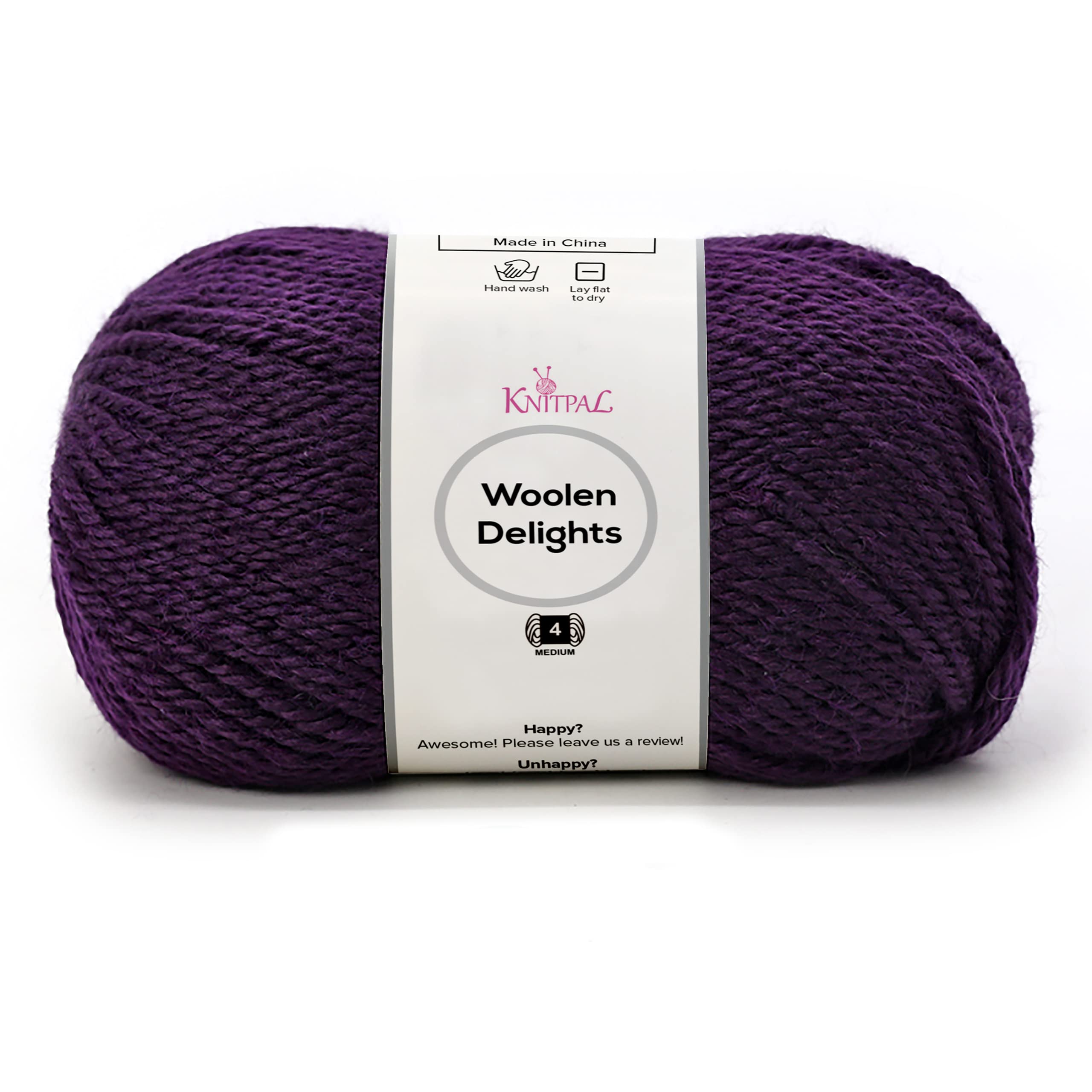 Woolen Delights Medium Worsted Weight Yarn for Knitting and Crocheting, Australian Wool Blend