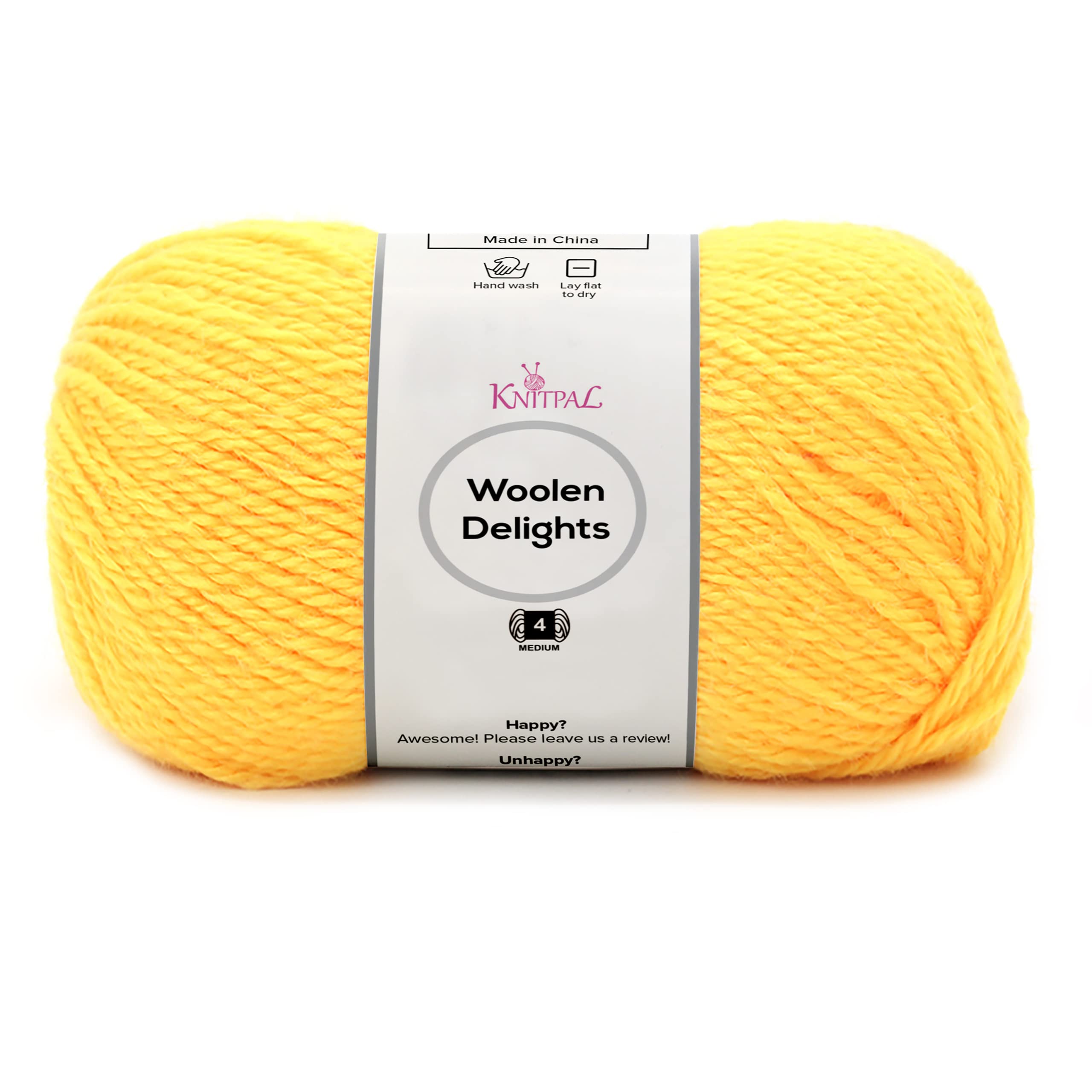 Woolen Delights Medium Worsted Weight Yarn for Knitting and Crocheting, Australian Wool Blend