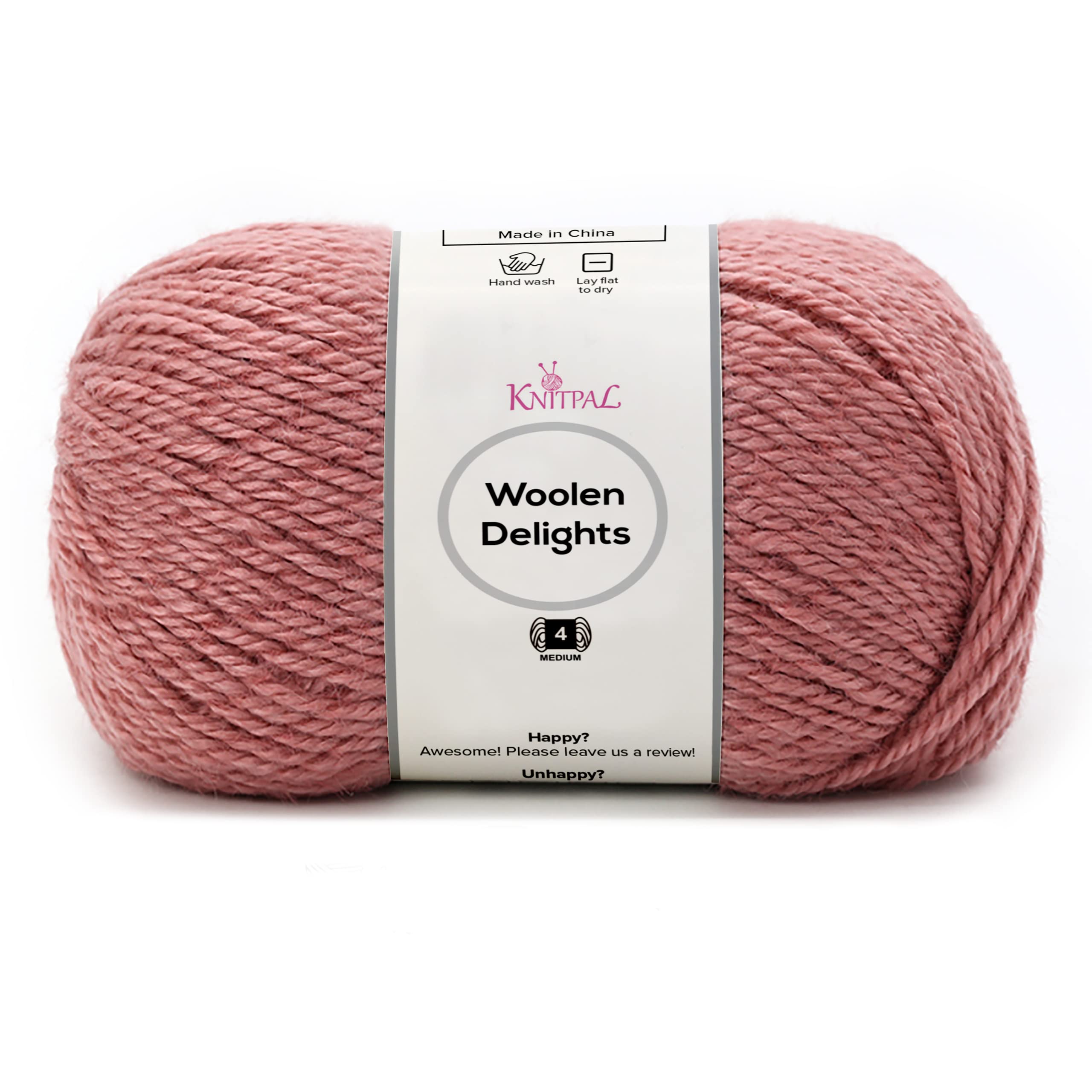 Woolen Delights Medium Worsted Weight Yarn for Knitting and Crocheting, Australian Wool Blend