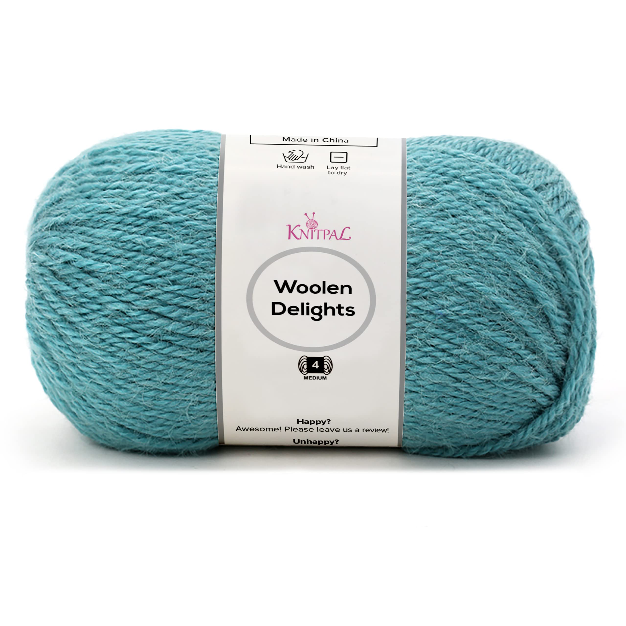 Woolen Delights Medium Worsted Weight Yarn for Knitting and Crocheting, Australian Wool Blend