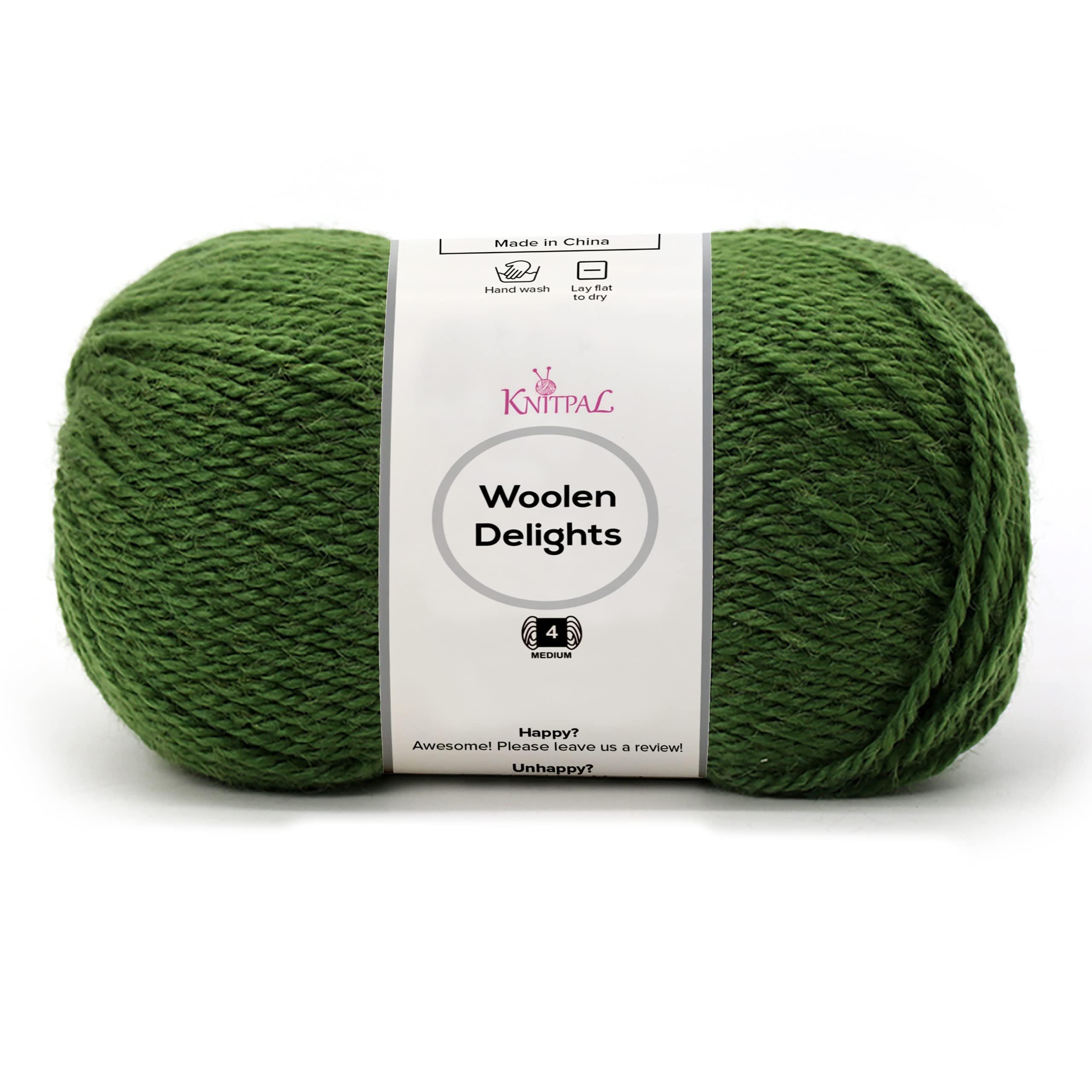Woolen Delights Medium Worsted Weight Yarn for Knitting and Crocheting, Australian Wool Blend