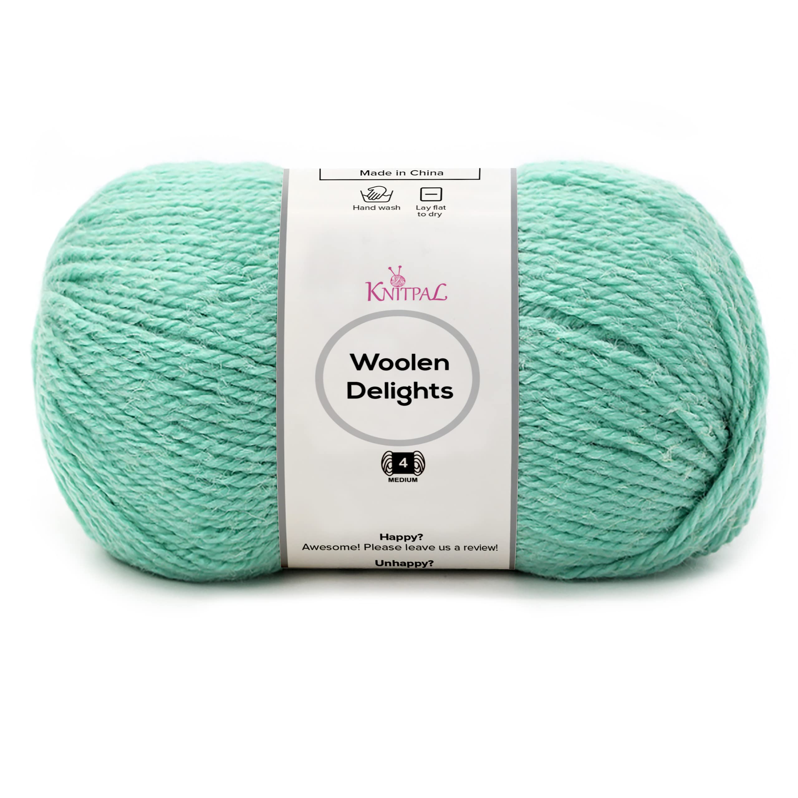 Woolen Delights Medium Worsted Weight Yarn for Knitting and Crocheting, Australian Wool Blend